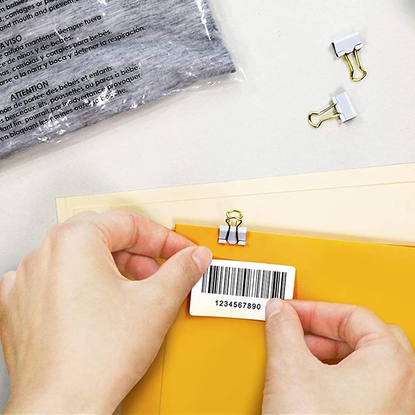 3"x2" Direct Thermal Labels for Zebra LP2844 GK420D ZD421 ZD420 Series, 12 Rolls 8400 Pcs 2x3 Waterproof Strong Adhesive Barcode Return Address Label Used with Rollo MUNBYN Desktop Printer