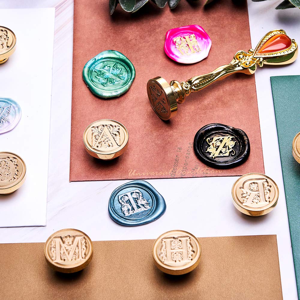 Letter B Sealing Wax Stamp, Wax Seal Stamp B, Gold