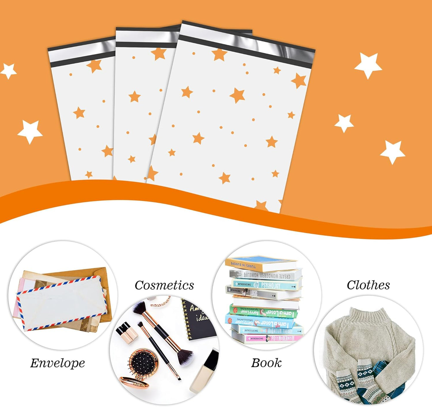 Thank You Poly Mailers 14.5x19 Inch 50 Pcs - Pentagram printed Shipping Bags, 2.4mil Thickness, Waterproof and Tear Resistant Mailing Envelopes, Self-Sealing Packaging Bags for Small Business