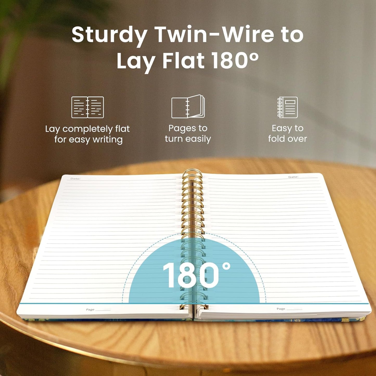 Lined Spiral Notebook Journal for Work, 300 Pages Thick B5 (7.1"x10") College Ruled Journal for Women & Writing, Hardcover Notebook for Note Taking, Perfect for Office Home School, Color Splash