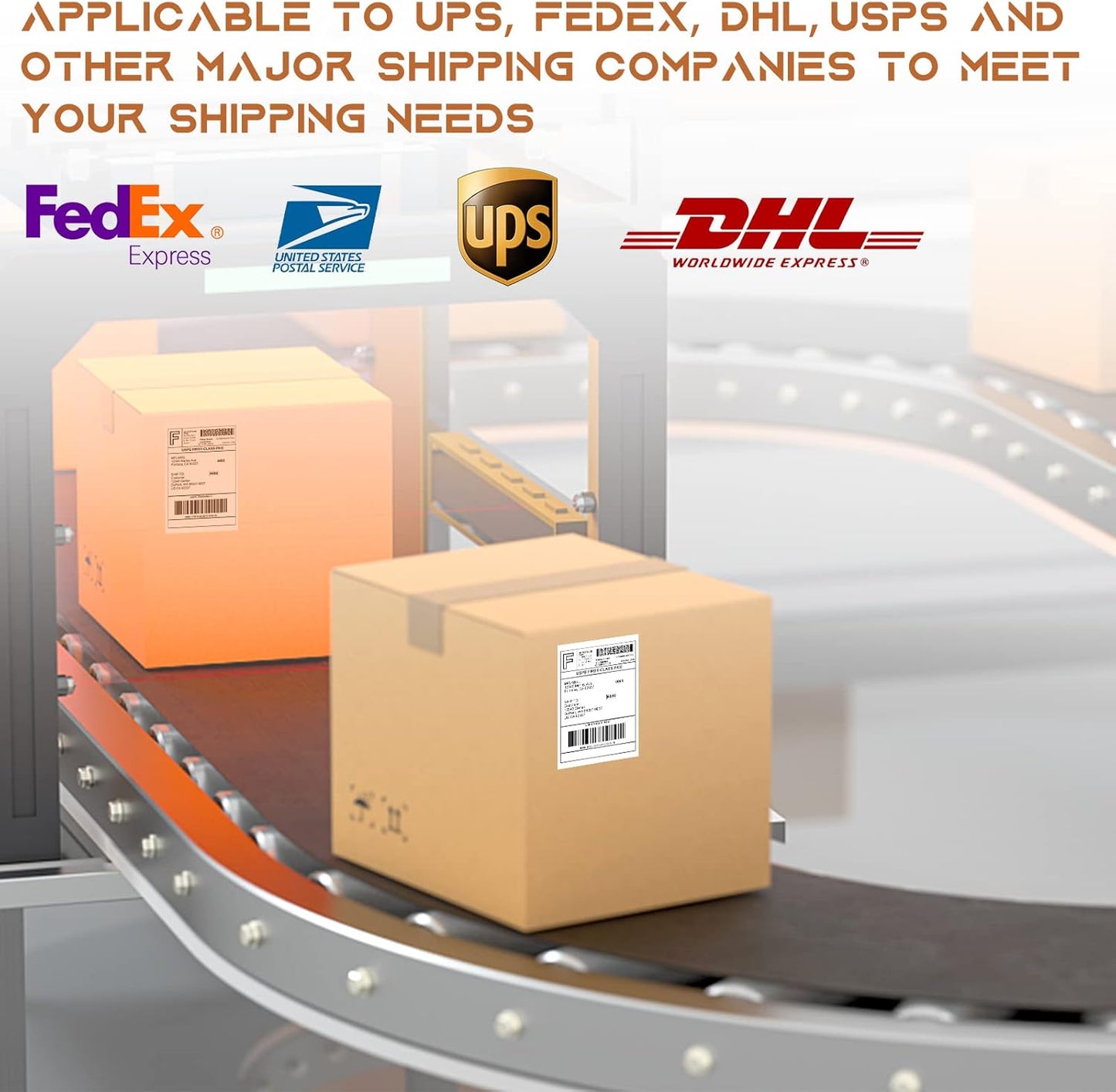 MFLABEL 4"x6" Fanfold Shipping Labels - 2000 Direct Thermal Labels (2 Stacks) for Rollo/Zebra Printers | Ultra-Strong Adhesive, Waterproof & Fade Proof | FedEx/USPS/UPS, Amazon FBA & Ebay Certified