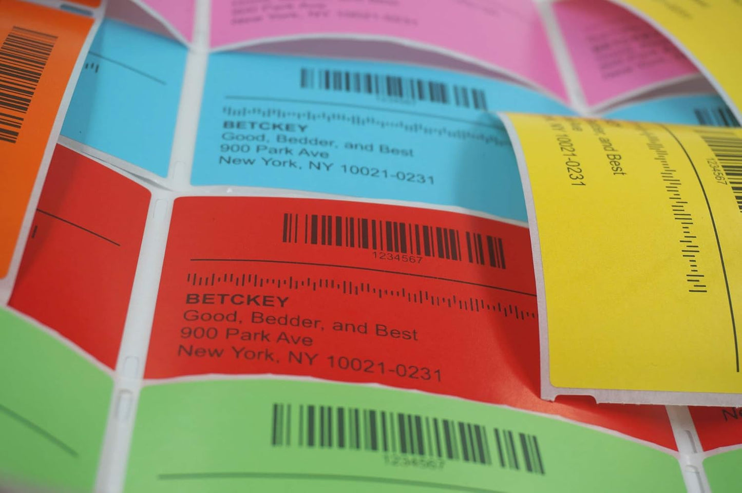 BETCKEY Colored Labels Compatible with Dymo 1744907 (4" x 6") Extra Large Shipping Labels, Compatible for Dymo LabelWriter Thermal 4XL & Zebra Desktop Printers [1 Roll, Yellow]