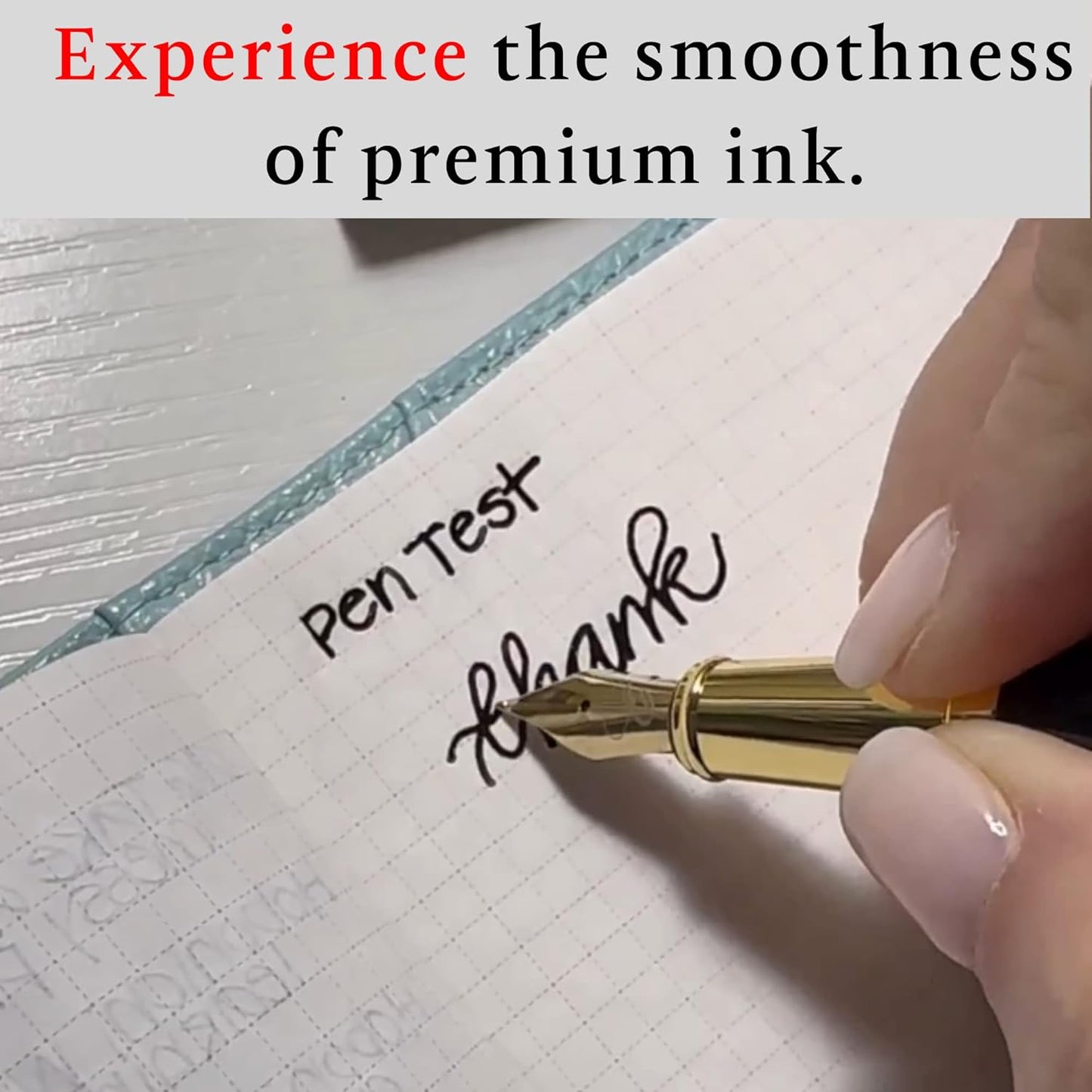 24 Vibrant Fountain Pen Ink Refills - 24 Pack International Standard Size Cartridges - Ink for Fountain Pens - Premium Quality & Non-Toxic, Long-Lasting & Waterproof, Dries Quickly