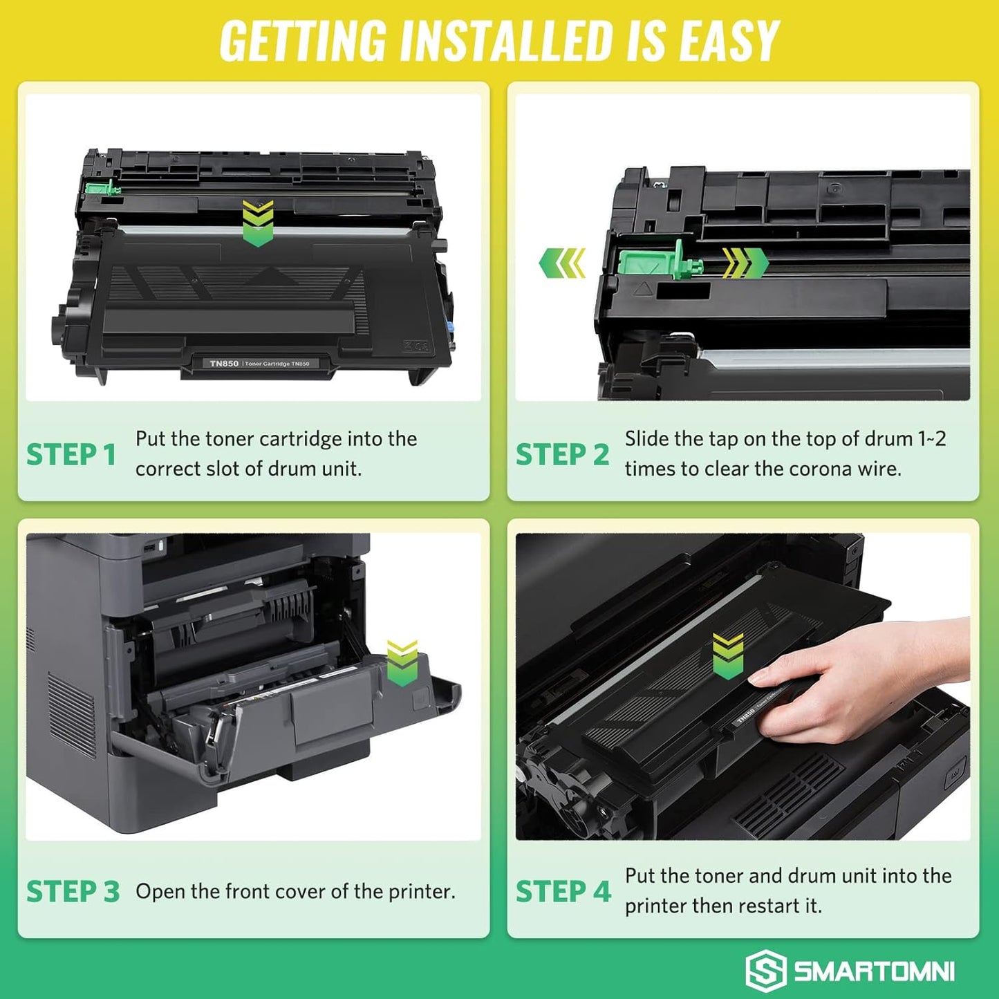 TN850 TN820 Compatible Toner Cartridges Replacement for Brother TN850 TN820 TN-850 TN-820 for Brother DCP-L5500DN HL-L5000D HL-L5200DWT HL-L6200DW MFC-L5700DW MFC-L5800DW Pinter