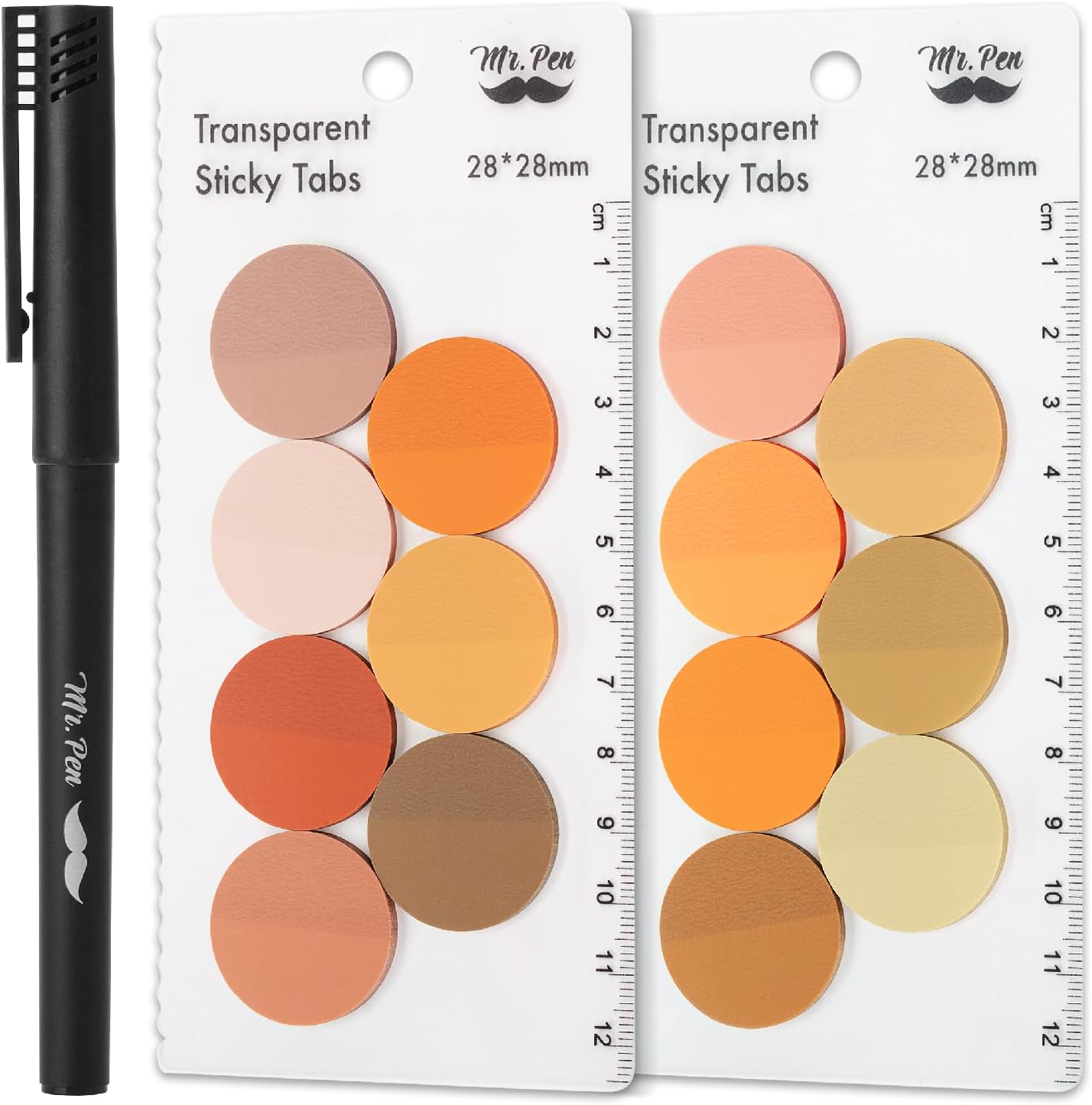 Mr. Pen- Transparent Sticky Note Set, 560Sheets, Colorful, Round Transparent Sticky Notes Set