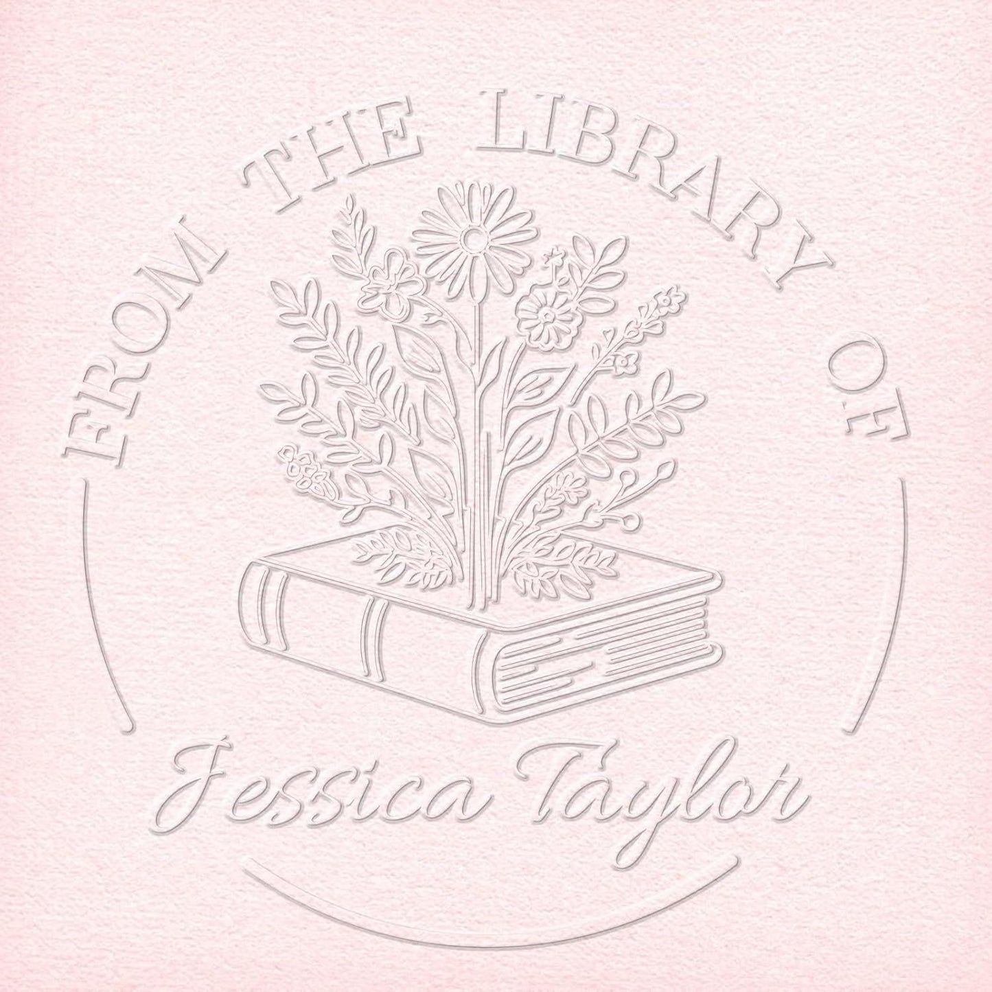 HDSD Custom Embosser - Personalized Book Embosser with Your Message or Design -Suitable for Wedding Invitations, Envelopes & Books (Initials and Text)