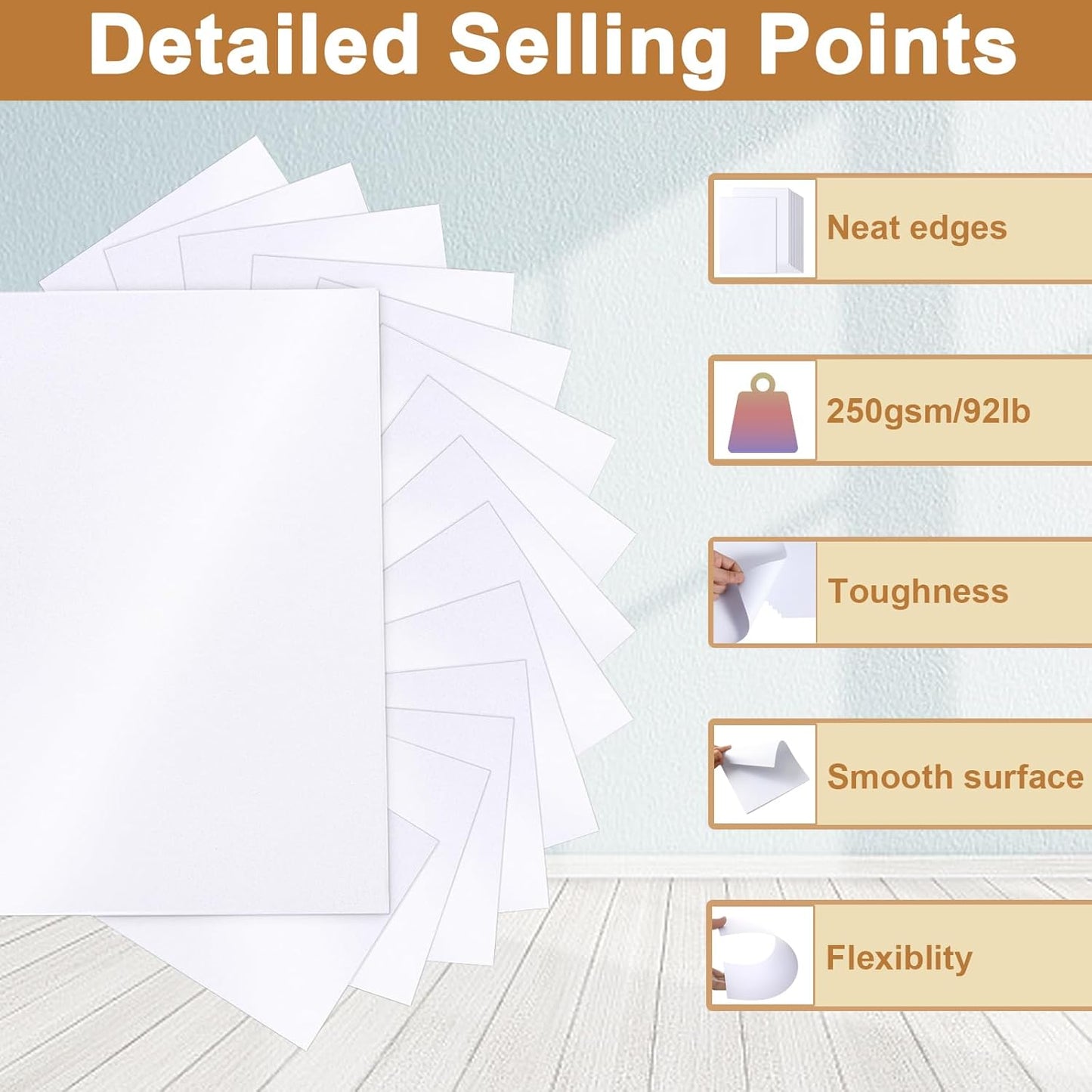 28 Sheets White Shimmer Cardstock 8.5 x 11 Printer Paper, 250gsm/92lb Heavyweight Paper Card Stock for DIY Card Making, Business Cards, Wedding Invitations, Menus, School Crafts