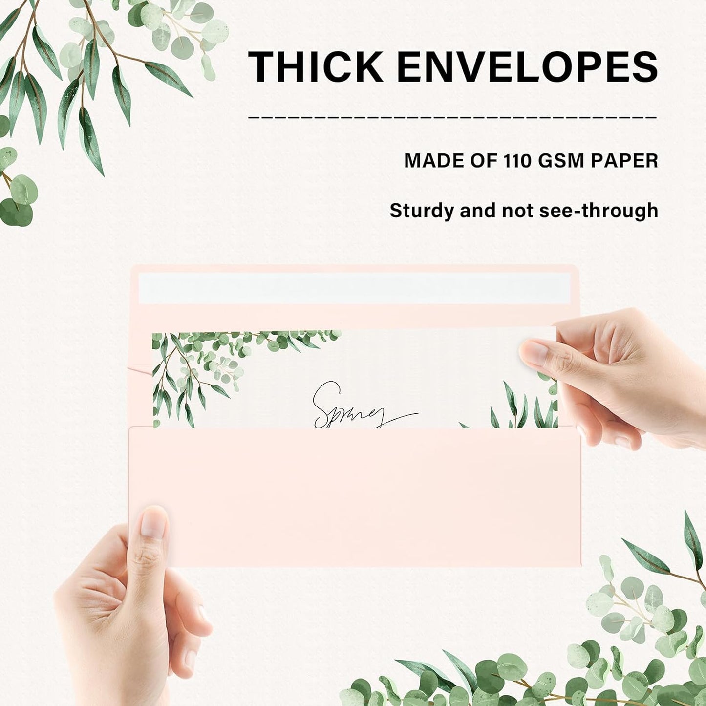 100 Pack #10 Colored Envelopes Letter Size, Colorful Business Envelopes Self Seal for Business, Invoices, Letter Mailing, Office Checks, 4 1/8 x 9 1/2 Inches