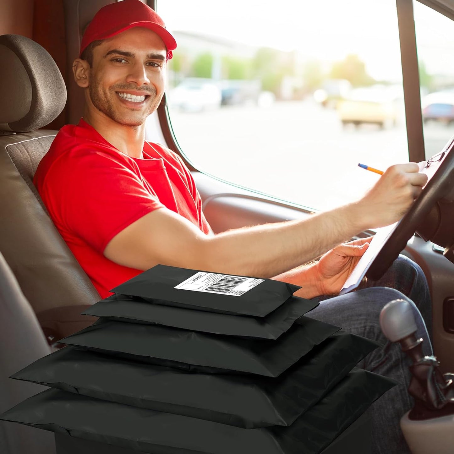 UCGOU 60 Pack Black Poly Mailers Variety Size Pack, 6x9 Inch & 9x12 Inch & 10x13 Inch & 12x15.5 Inch & 14.5x19 Inch, 12 PCS Each Bag, Self-sealing Adhesive Mailers Assorted Sizes for Small Business