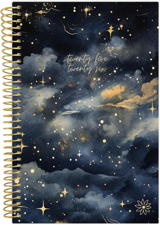 bloom daily planners 2025-2026 Academic Year Pocket Planner (July 2025 - July 2026) - 4” x 6” MINI Weekly Monthly Agenda Organizer & Calendar Book - Midnight Sky