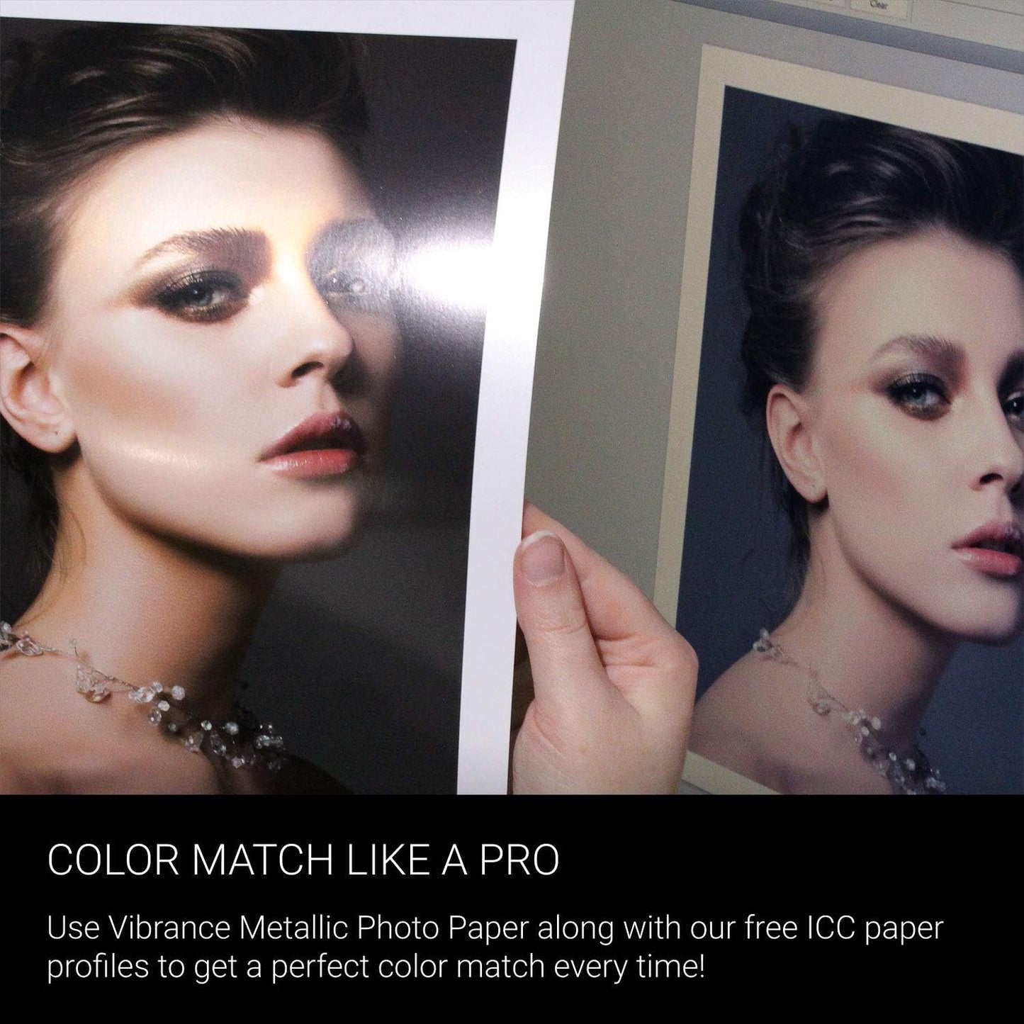 Vibrance Metallic Photo Printer Paper 10 mil 255 gsm Premium Photo Paper Roll 3in Core 17 inches x 100 feet Works with Most Inkjet Printers Including Professional Makes and Models Like Epson Canon HP