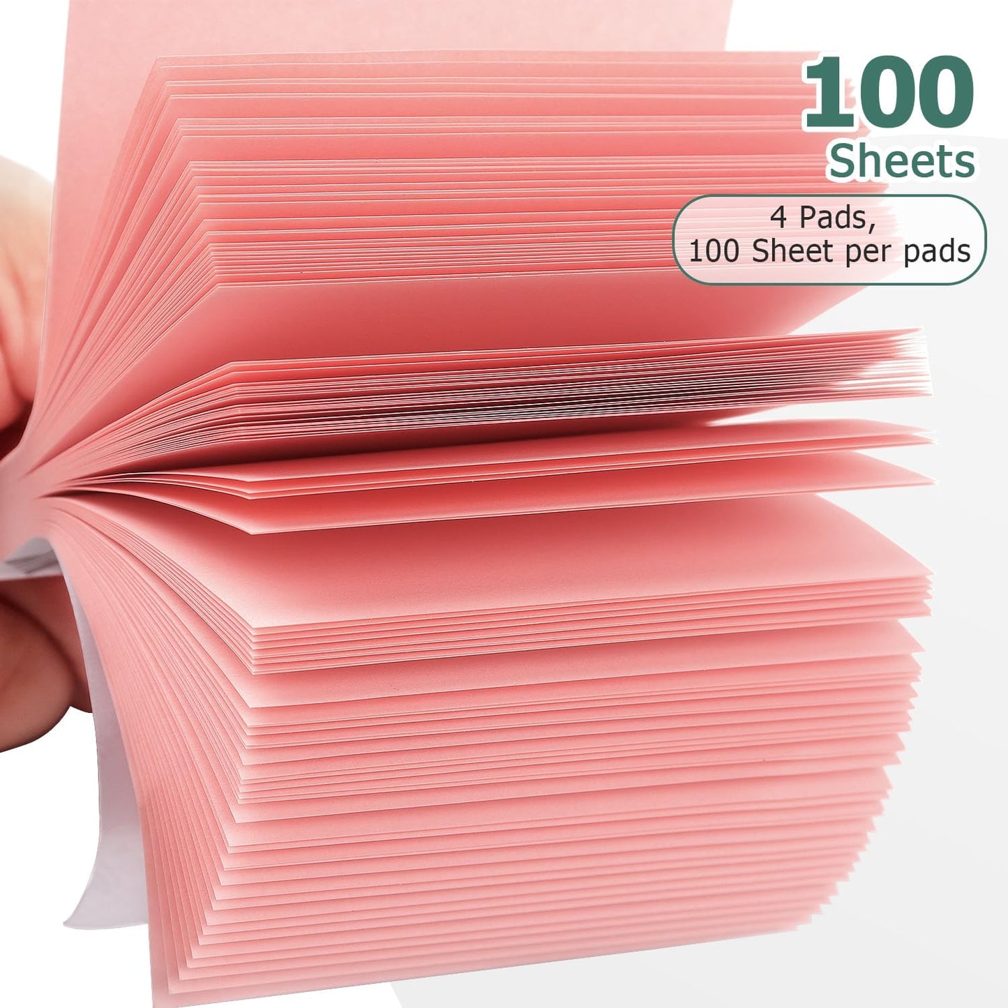 Sticky Notes 3x3 Self-Stick Notes Bright Colors Sticky Notes 4 Pads 100 Sheets/Pad (Pastel)