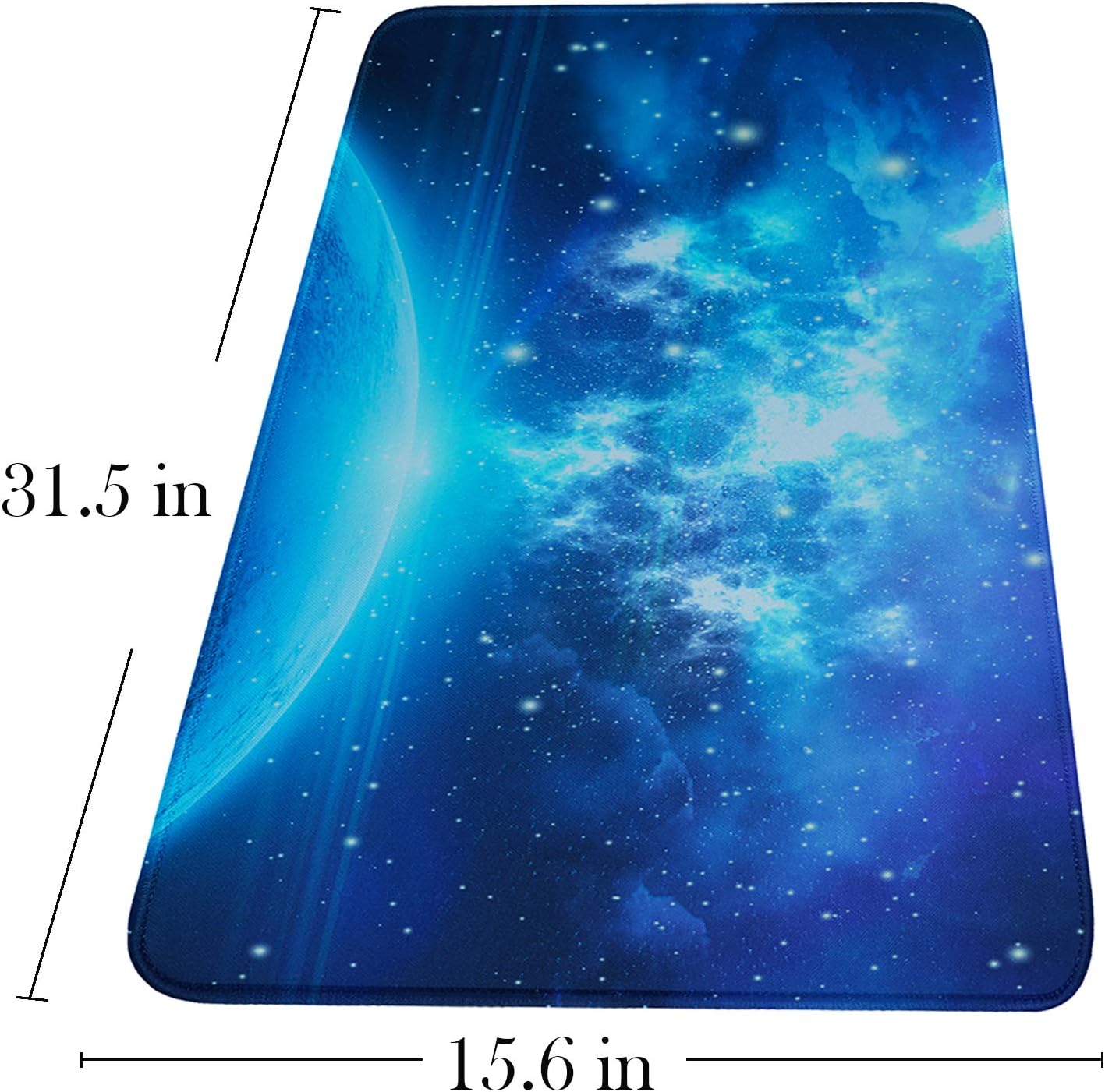 Extended Large Mouse Pad, Gaming Mouse Pad with Nonslip Base (31.5X15.7In) Heavy/Thick, Comfy, Waterproof Computer Keyboard Pad Mat for Esports Pros/Gamer/Desktop/Office/Home-Blue