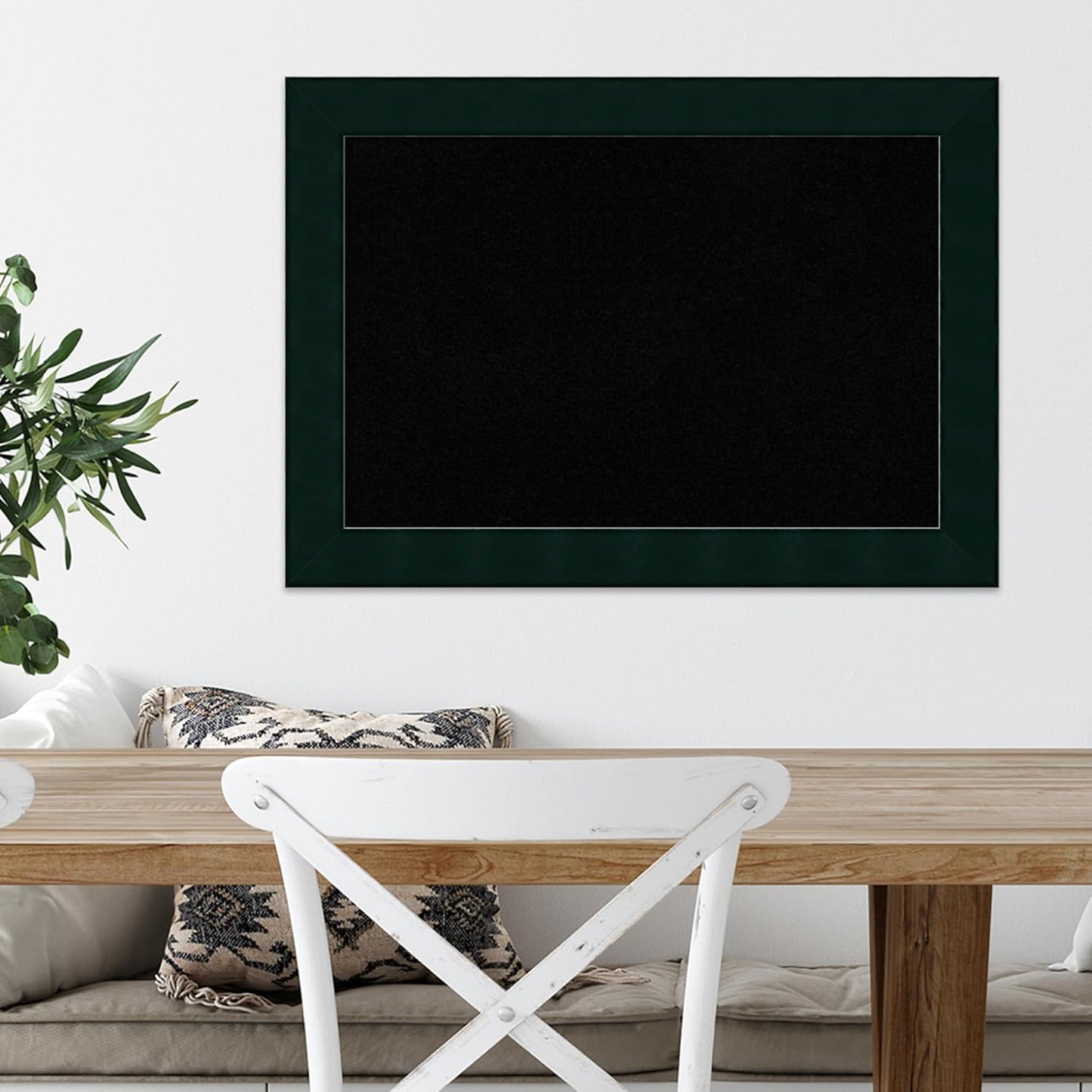 Amanti Art Black Cork Board for Wall, 20x28 Vision Board with Black Wood Frame, Medium Corkboard Office Decor for Home Organization, Modern Corkboard Pinboard to Display Items for Home Organization
