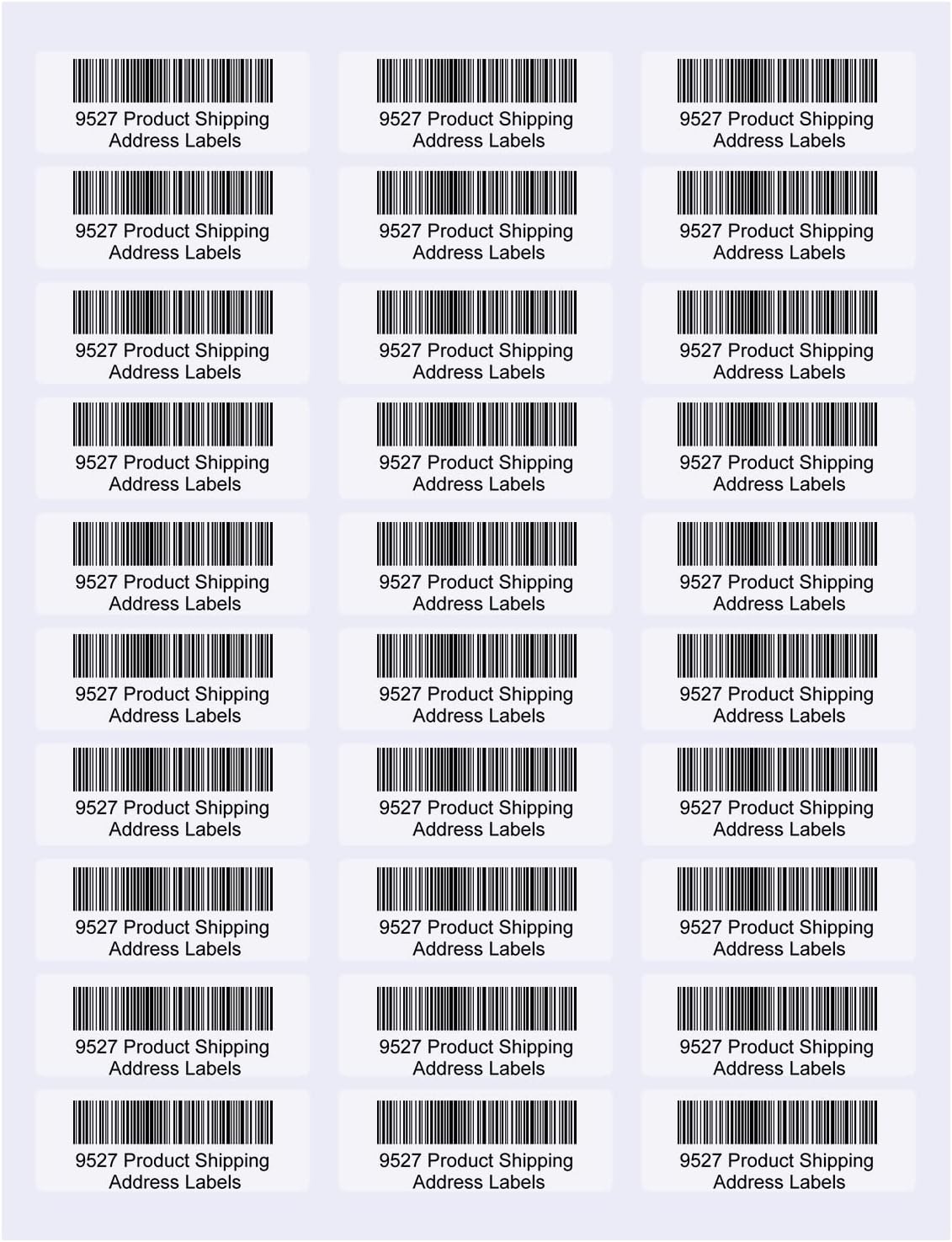 9527 Product 30 up 1 x 2-5/8 Sticker Labels Shipping Address Labels 2000 Sheets SKU Labels for Laser/Ink Jet Printer,Total 60000 Labels