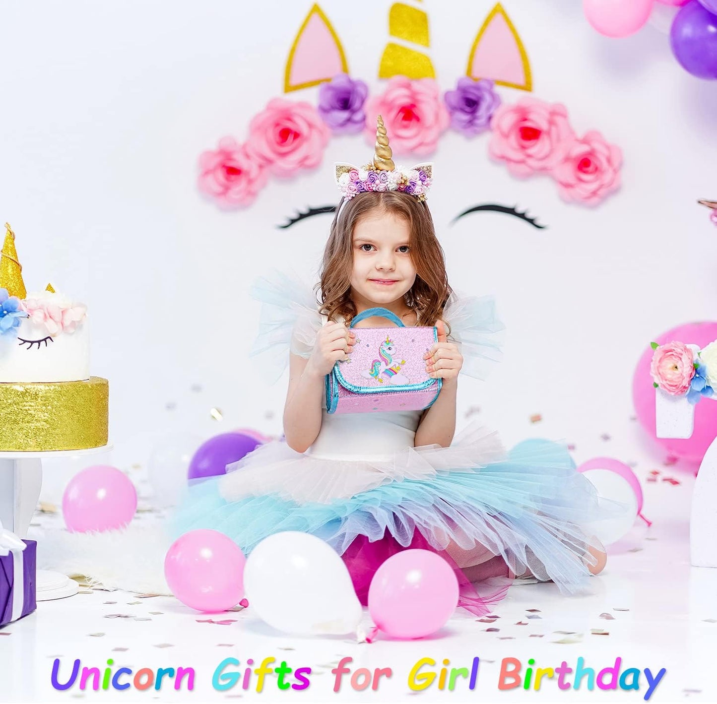 Fruit Scented Washable Markers Set for Kids with Unicorn Pencil Case, 48PCS Art Supplies for Kids Age 4-6-8, Perfect Birthday Unicorns Gifts For Girls Age 4 5 6 7 8, Marker Crayon Coloring Sets