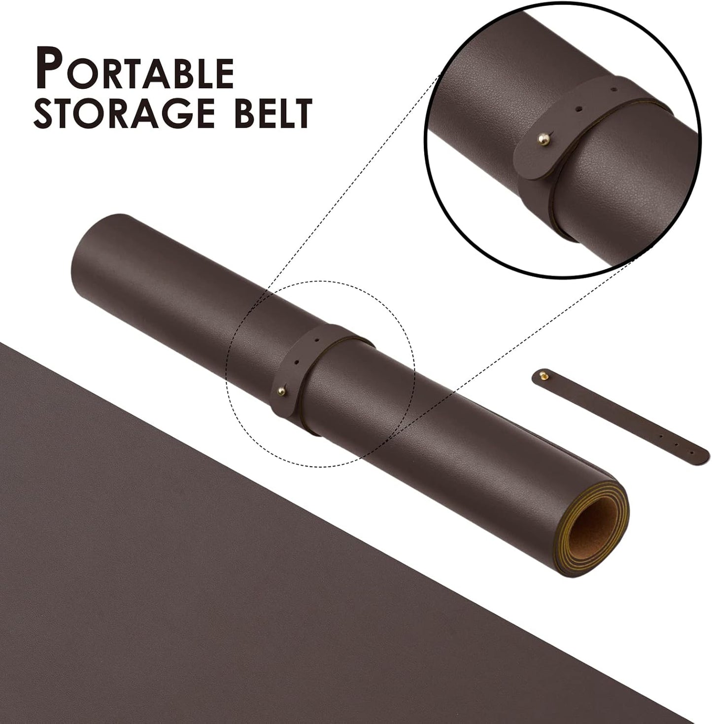 Compact Cork Desk Mat - Small Dual-Sided Desk Pad for Office and Home - Desk Organization and Accessories - Ideal for Large Mouse Pad and Small Desk Mats on Top of Desks(Coffee,23.6"x 11.8")