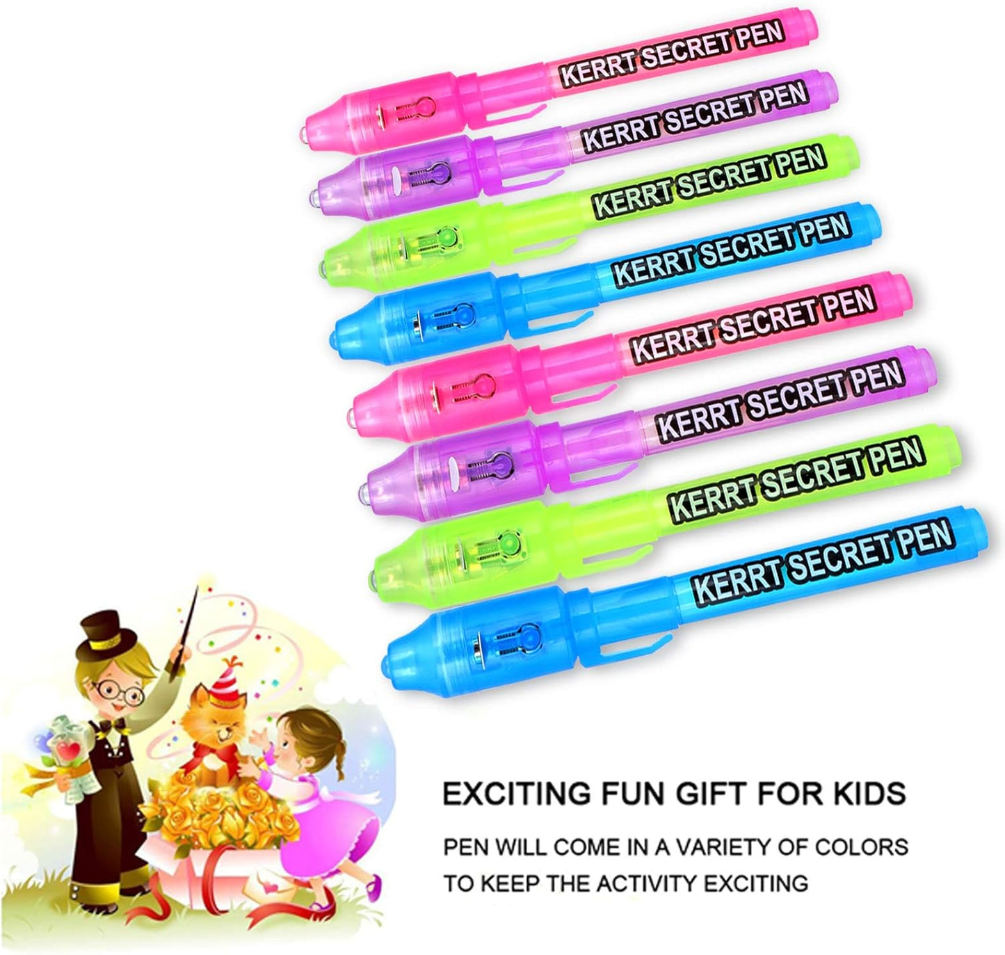 Invisible Ink Pen with UV Light Secret Message Pen Spy Pens Magic Invisible Markers Classroom Gifts for Students, Party Favors for Kids 8-12, Goodie Bag Stuffers for Kids