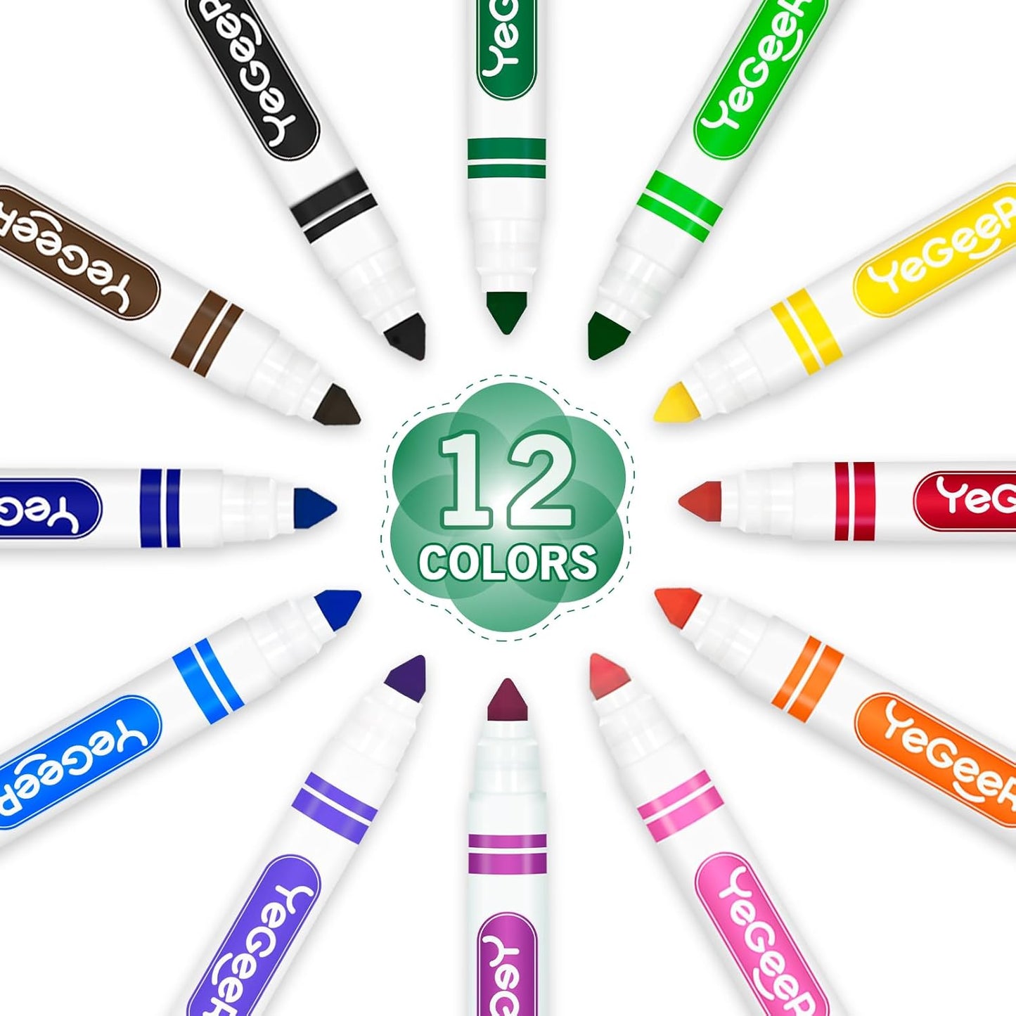 288 Count Washable Markers Bulk – 12 Assorted Colors, Broad Tip Markers for Kids, Teachers, and Classroom Supplies, Perfect for Art and Coloring.