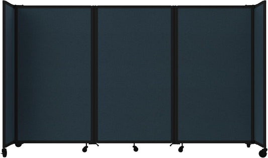 Versare Room Divider 360 Portable Wall Partition | Folding Panels | Large Freestanding Divider | Locking Wheels | Temporary Room Separator