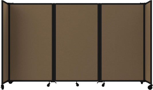 Versare Room Divider 360 Portable Wall Partition | Folding Panels | Large Freestanding Divider | Locking Wheels | Temporary Room Separator