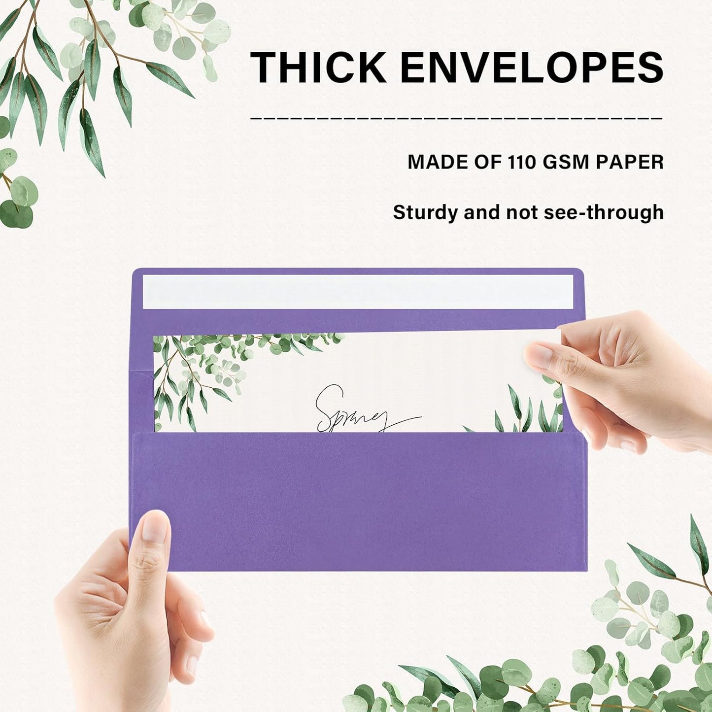 200 Pack #10 Business Envelopes, Self Seal Standard Purple Envelopes for Secure Business & Legal Mailing, Office, Checks, Letter, Invoices, 4 1/8 x 9 1/2 Inches