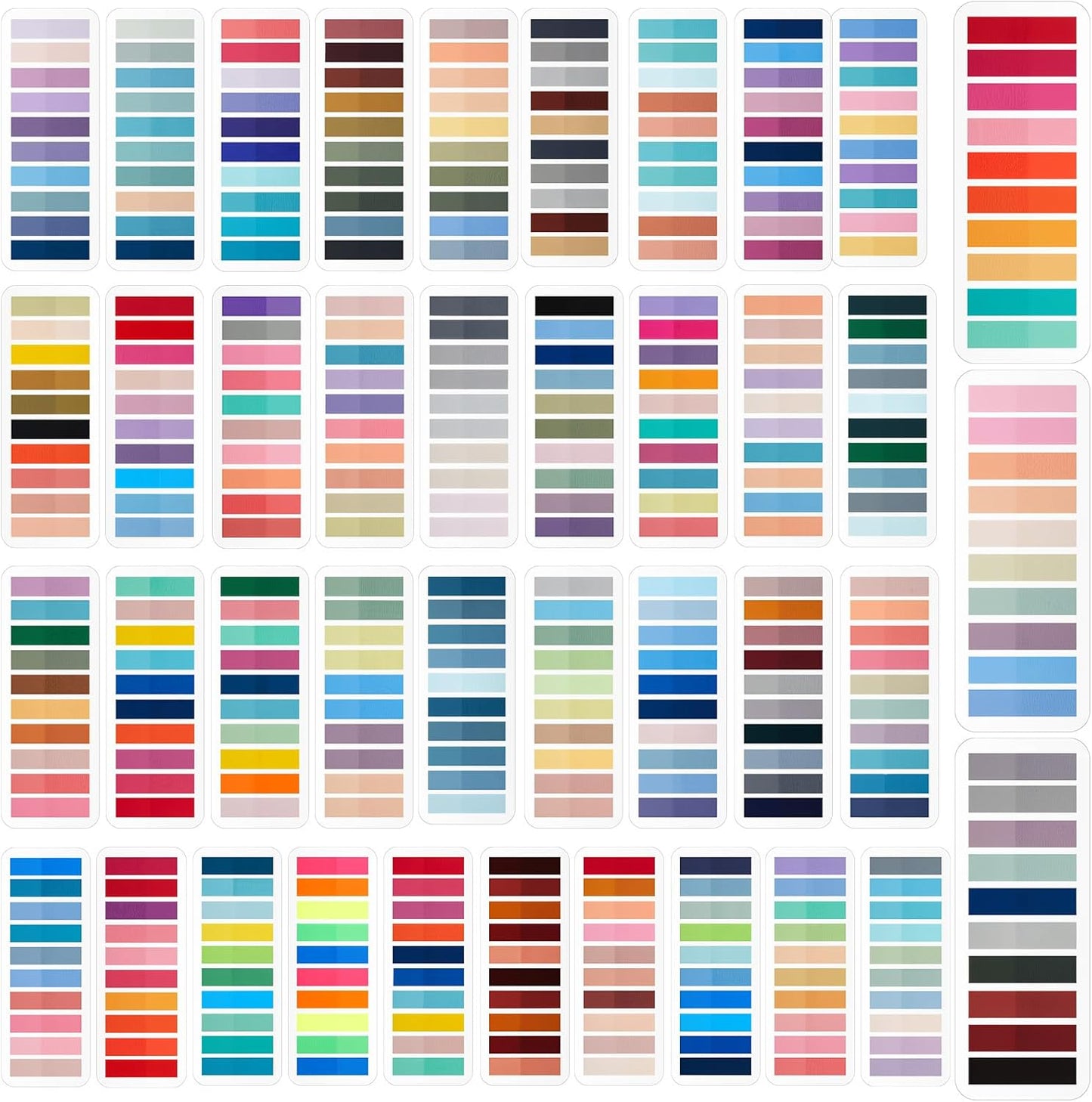 ReliThick 8000 Pcs Annotation tabs Sticky Tabs for Books Transparent Sticky Notes Multi Colored Writable Page Markers Book Flags Strip for Annotating Reading Supplies Bookish Gift (Multicolor)