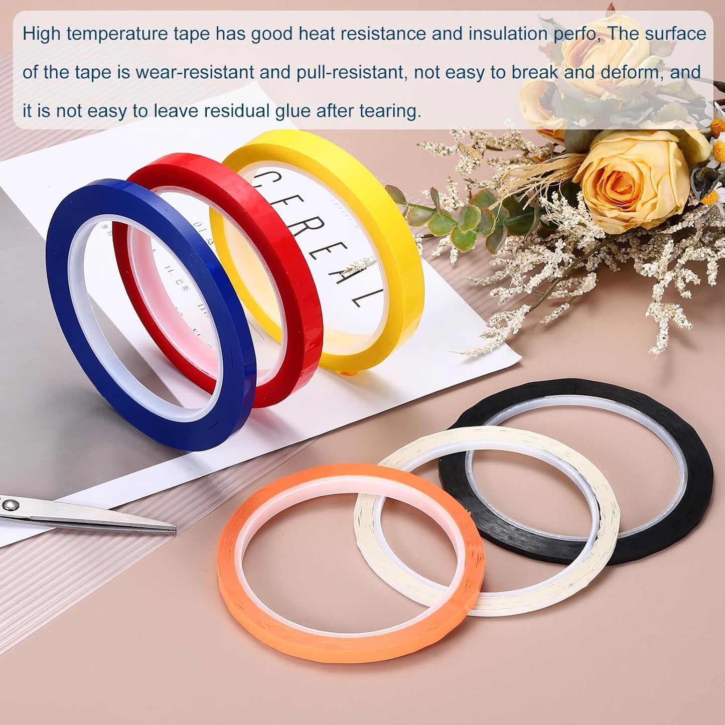 uxcell 1/2" x 36 Yard Graphic Tape Whiteboard Grid Marking Tape Pinstripe Chart Line, Dark Yellow