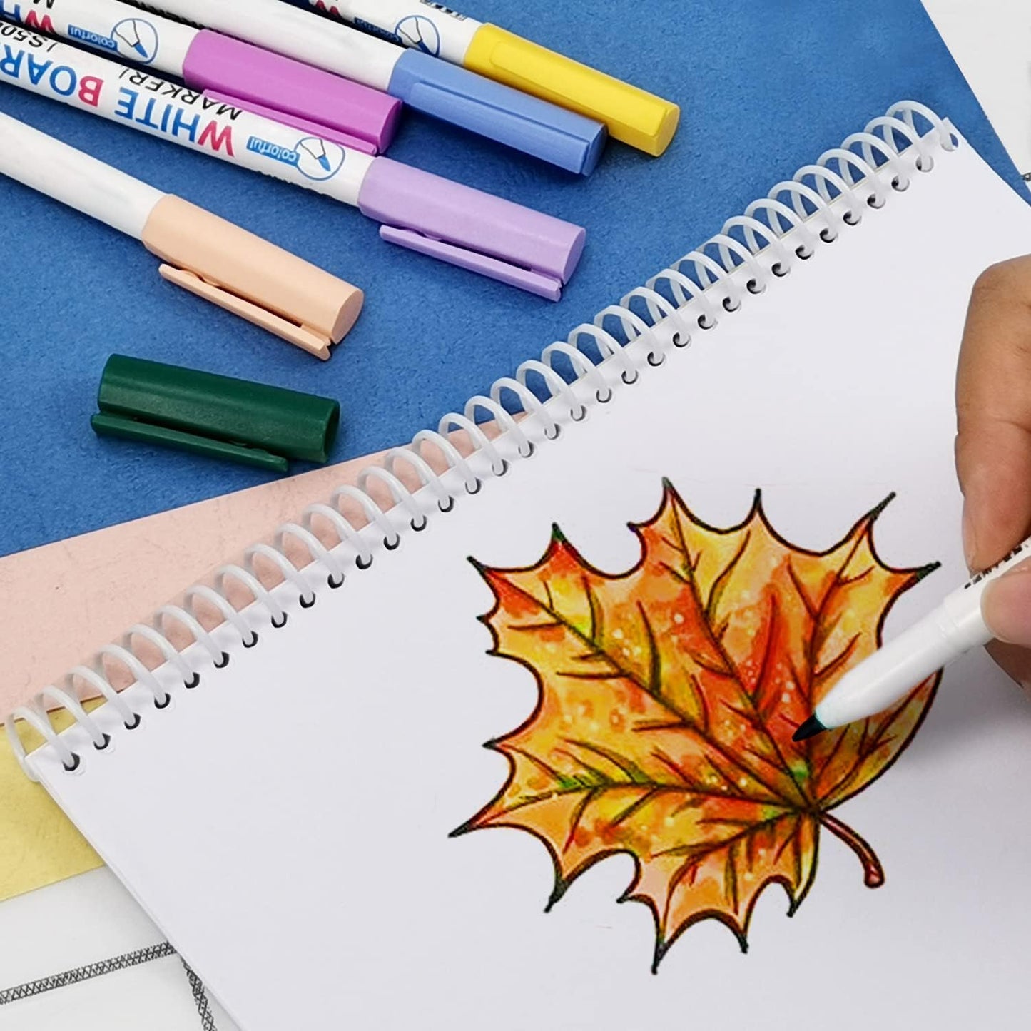 Rayson 3/4" Plastic Spiral Binding Coil, 160 Sheets Capacity, 4:1 Pitch 19mm White Coil Binding Spines for Business and Educational Purposes, Pack of 50