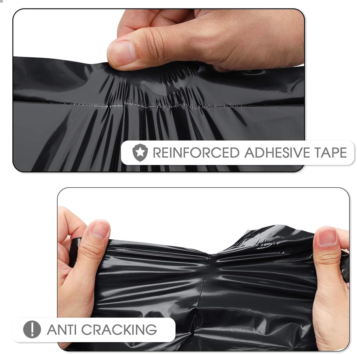 Metronic Poly Mailers 12x15.5 2000 Pack Black, Medium Size Shipping Bags Bulk Mailing Envelopes for Small Business, Mailers Poly Bags for Shipping Self Seal Waterproof, Mailing Bag Packaging Bags