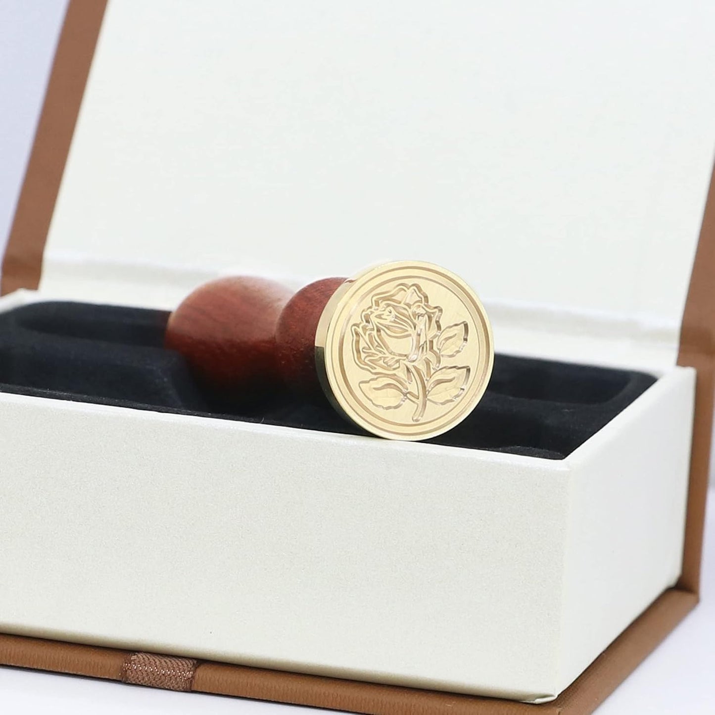 SWANGSA Wax Seal Stamp Set, Vintage 6 Pieces Sealing Wax Stamp Heads and 1 Wooden Handle for Weeding Invitations, Letters, Envelopes, Christmas (Tree of Life Set)