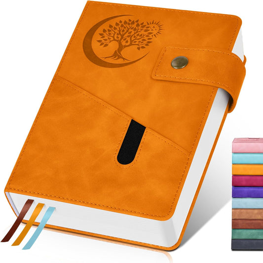 365 Page Thick Lined Journal Notebook for Men Women, A5 Leather Journals for Writing, Hardcover Notebooks for Work, School, Note Taking,Travel, Business,Personal Diary, College Ruled 5.9" x 8.4"