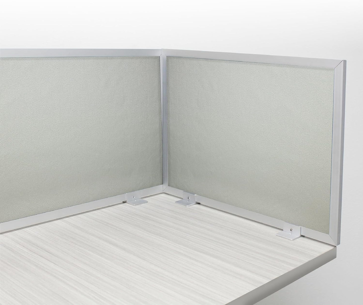 OBEX Acoustic Mounted Screen Privacy Panel Table Top Separator, Sound Blocking Desk Divider (Overcast, 18" X 24")
