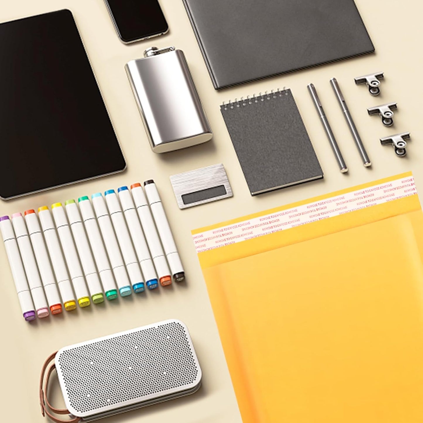 Kraft Bubble Mailers 8.5x11inch 25Pack Yellow Self-Seal Padded Envelopes Bubble Opaque Padded Mailers Shipping Bags for Small Businesses to Package and Mail Jewelry Cosmetics, Electronic Products