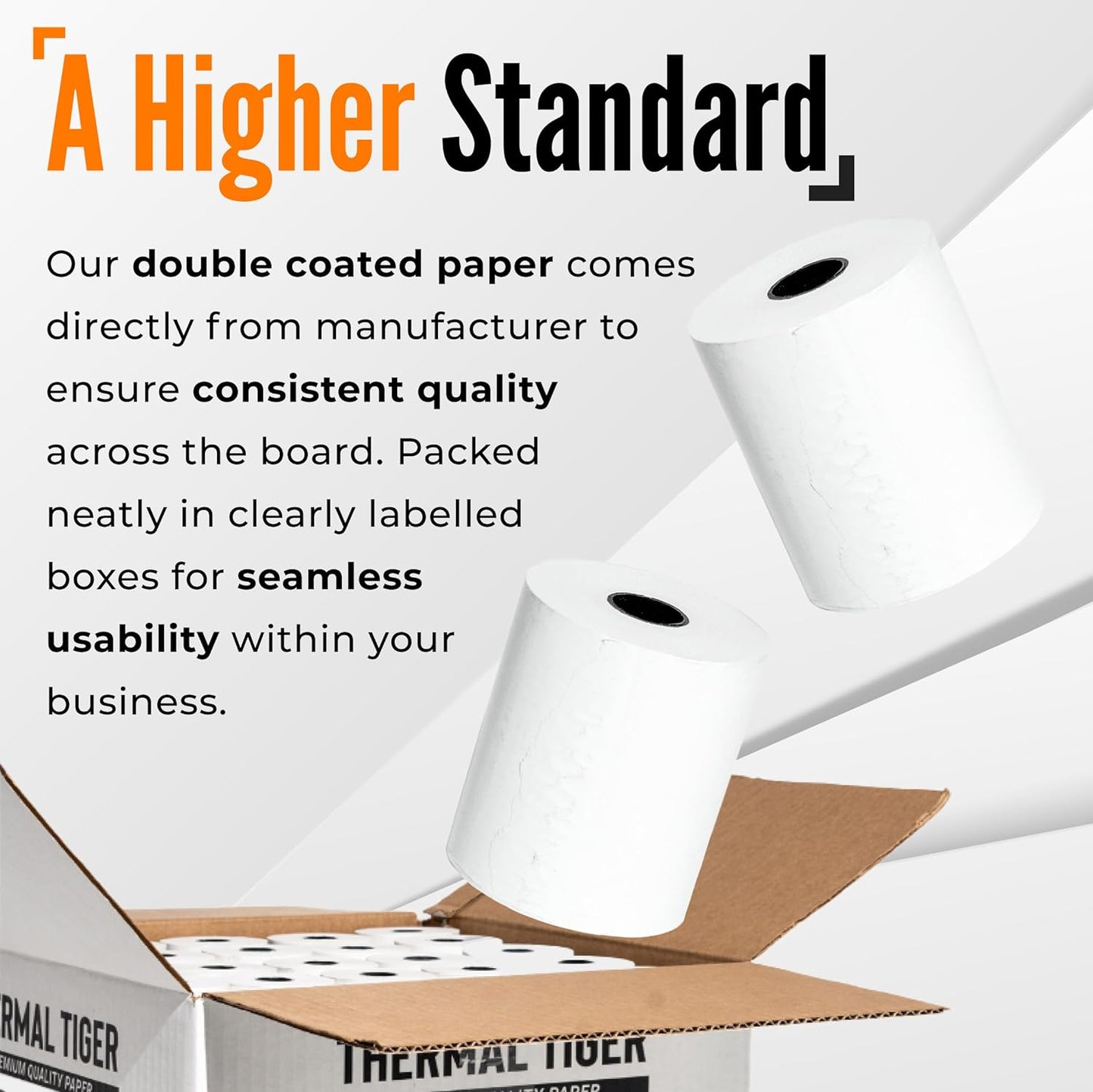 2 5/16 X 400 Thermal Paper Rolls (12 Rolls/Box) – BPA-Free Rolls for POS Systems, Cash Registers & Credit Card Machines