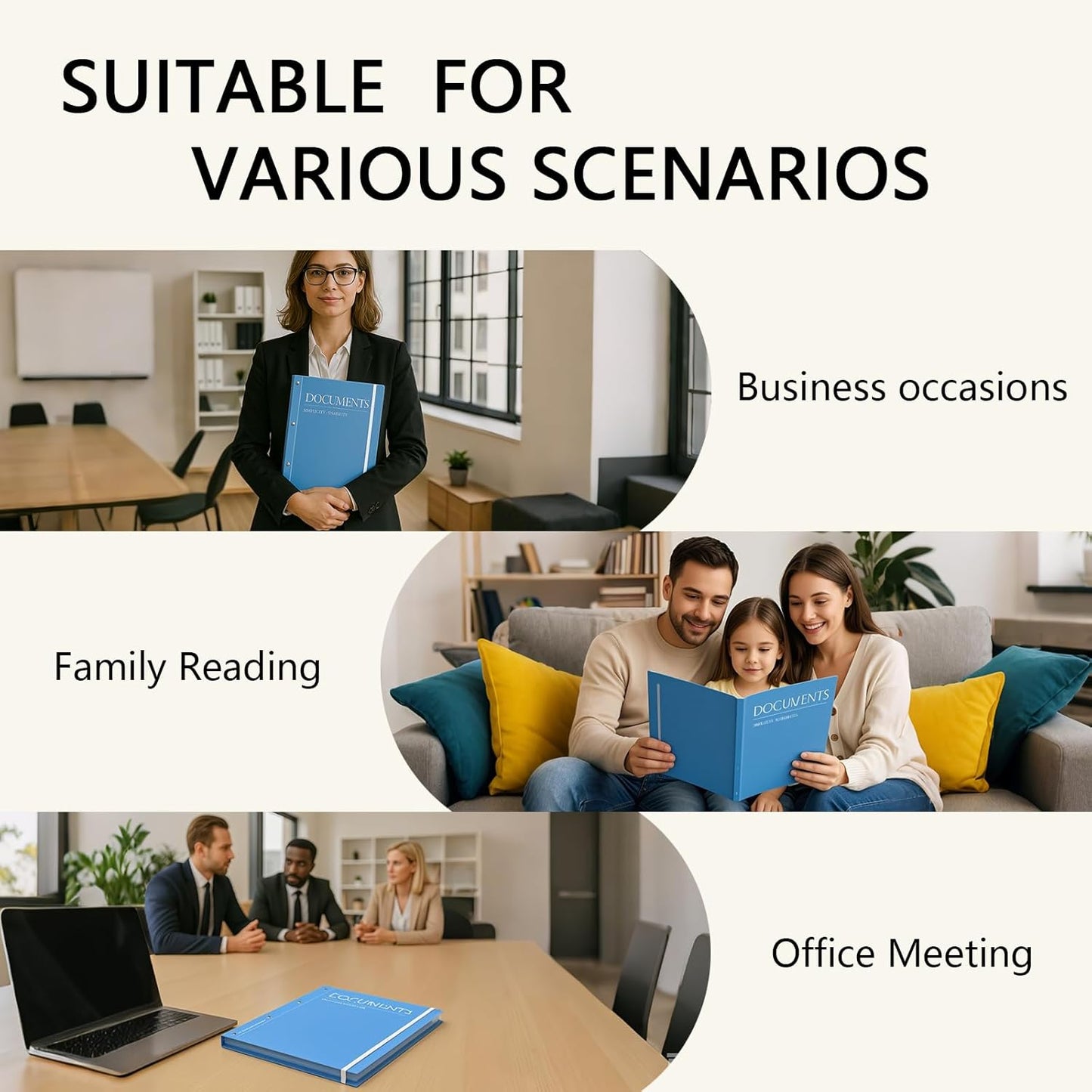 Family Life Binder & Document Organizer | Expanding Accordion File Folder with 12 Pockets for Passports, Certificates, SS Cards | Acid-Free, Rip-Proof Holds A4/ Letter Papers for Home Office School