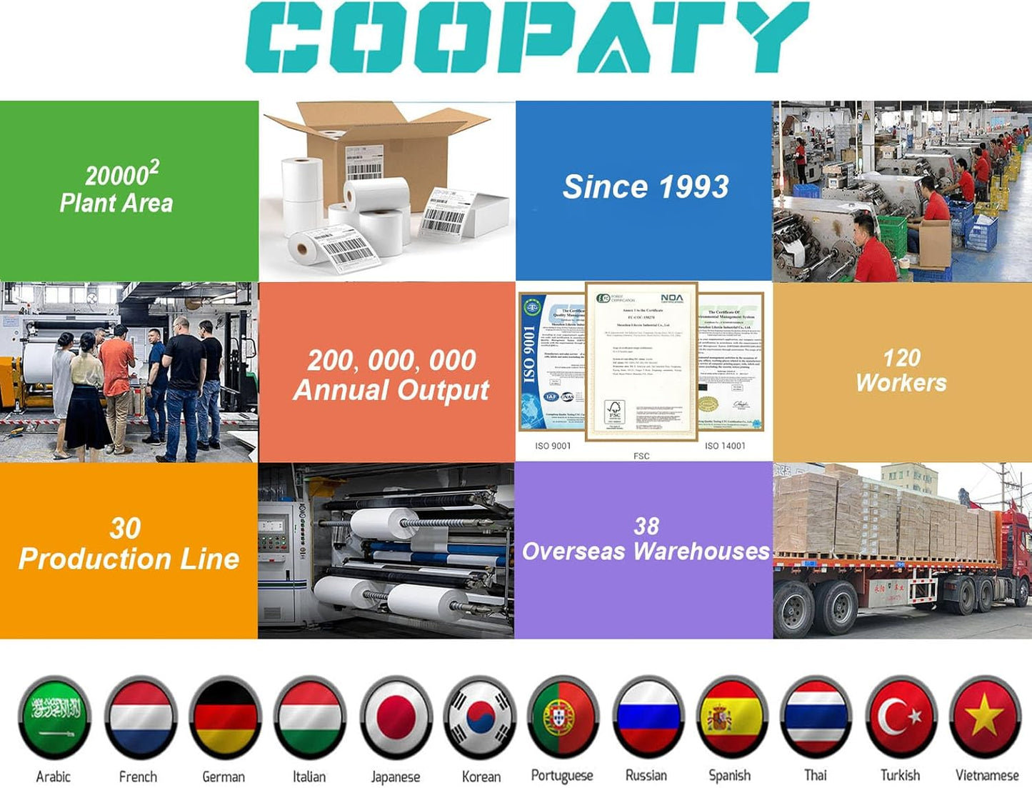 Coopaty 1" x 2-5/8" Shipping Labels, 3000 Labels (100 Sheets) - White, Blank, Laser Inkjet Printer Compatible