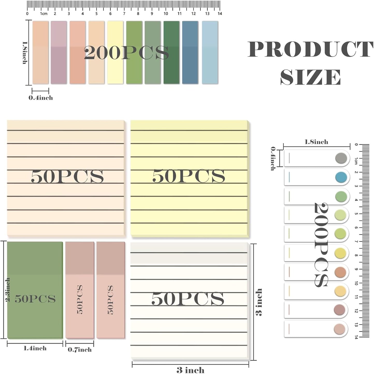 BAYTORY 700 Sheets Transparent Sticky Notes with Lined, Clear Waterproof 3 x 3 inch See Through Memo Pad, Self-Adhesive Translucent Writable Index Tabs for Annotating Books, Study Supplies