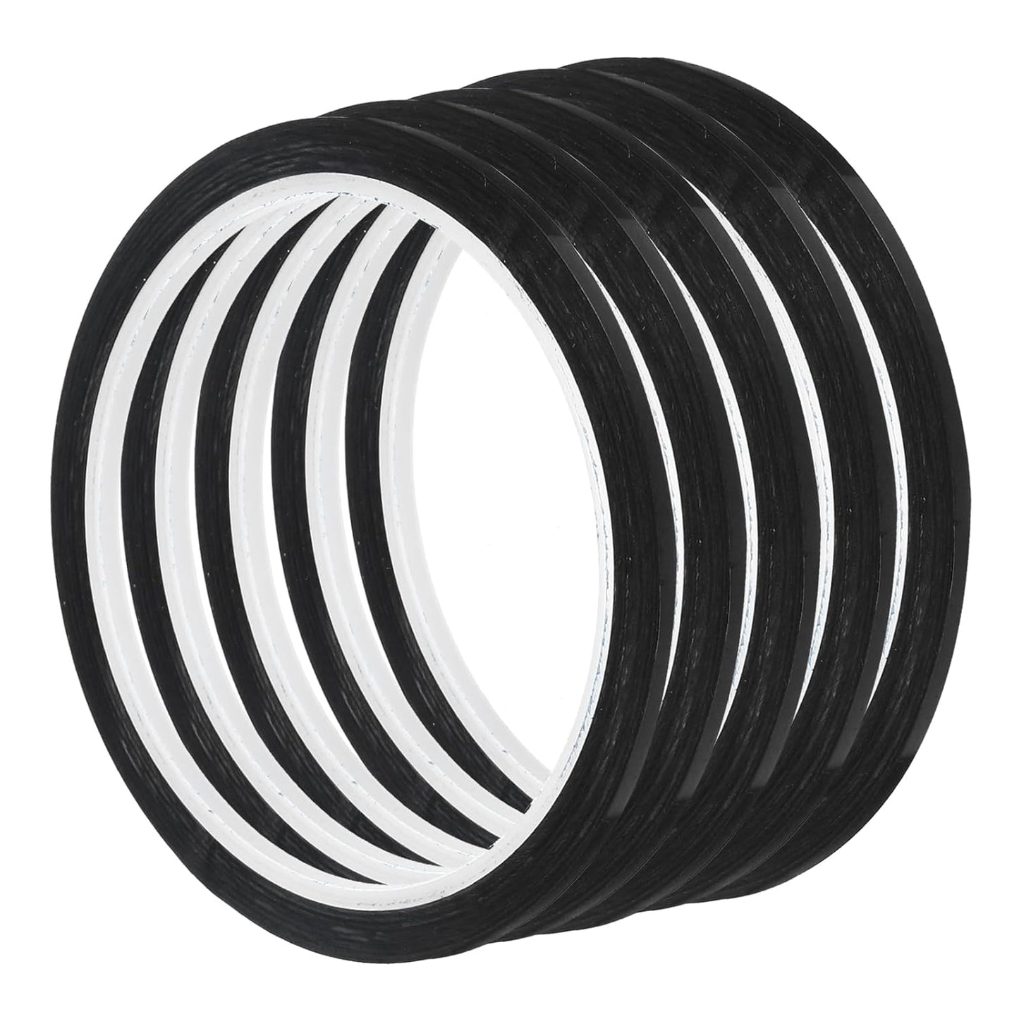 uxcell 5pcs 1/8" x 36 Yard Graphic Tape Whiteboard Grid Marking Tape Pinstripe Chart Line, Black
