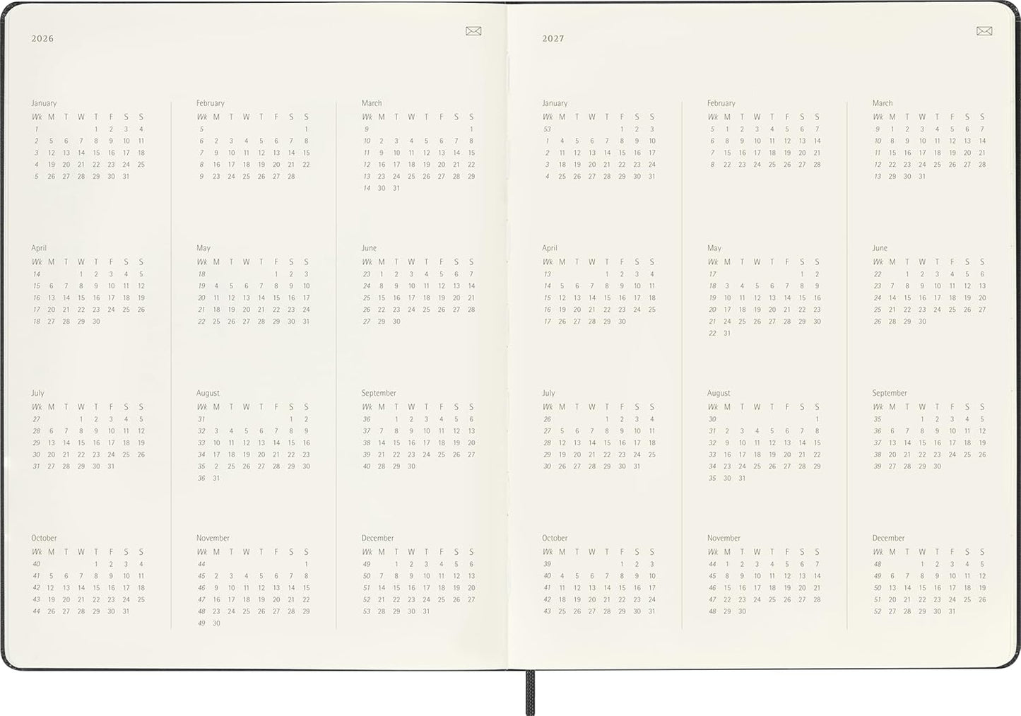 Moleskine 12 Month 2026 PRO Smart Weekly Vertical Planner, Hard Cover, XL (7.5" x 9.5") Black: Compatible with Moleskine Smart Pen (Smart Set Sold Separately)