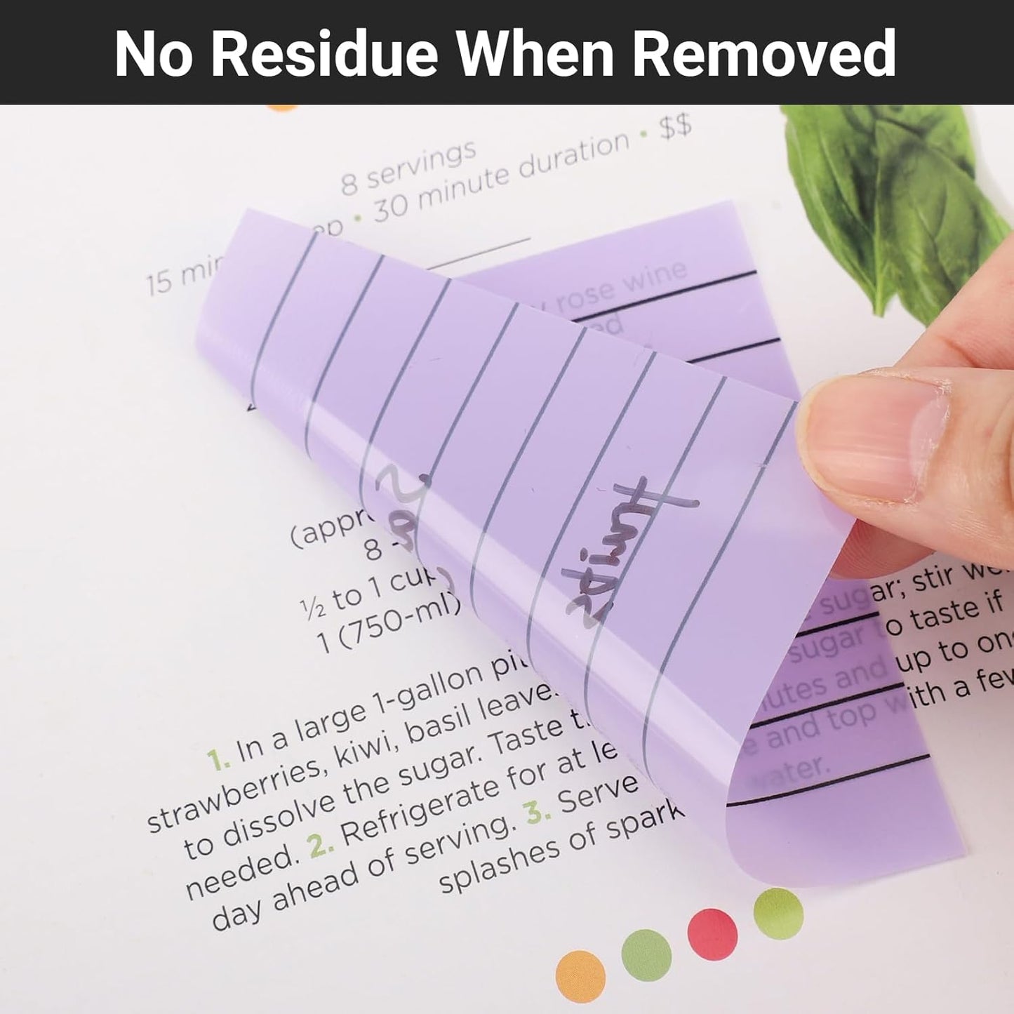 EUSOAR Transparent Sticky Notes, 300 Sheets 3x3 Inch Waterproof Pink Index Tabs Sticky Notes with Lines, See-Through Adhesive Note Bible Stickers Note Pads for School Classroom Office Supplies