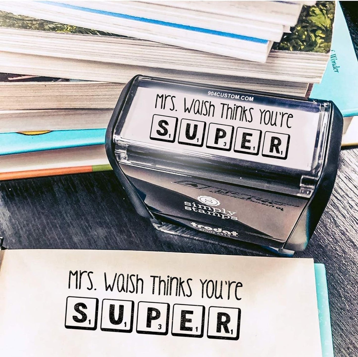 Custom Grading Stamps | 49 Designs | Fun Phrases | Super Tiles, Xtra Large