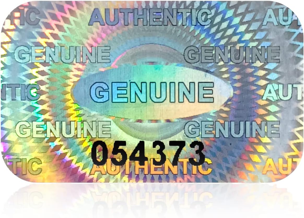 Holographic Tamper Evident Stickers 380pcs Security Sticker Warranty Void Seal Tamper Proof Labels with Unique Sequential Serial Numbering (1 X 0.6 Inch,GQYH)