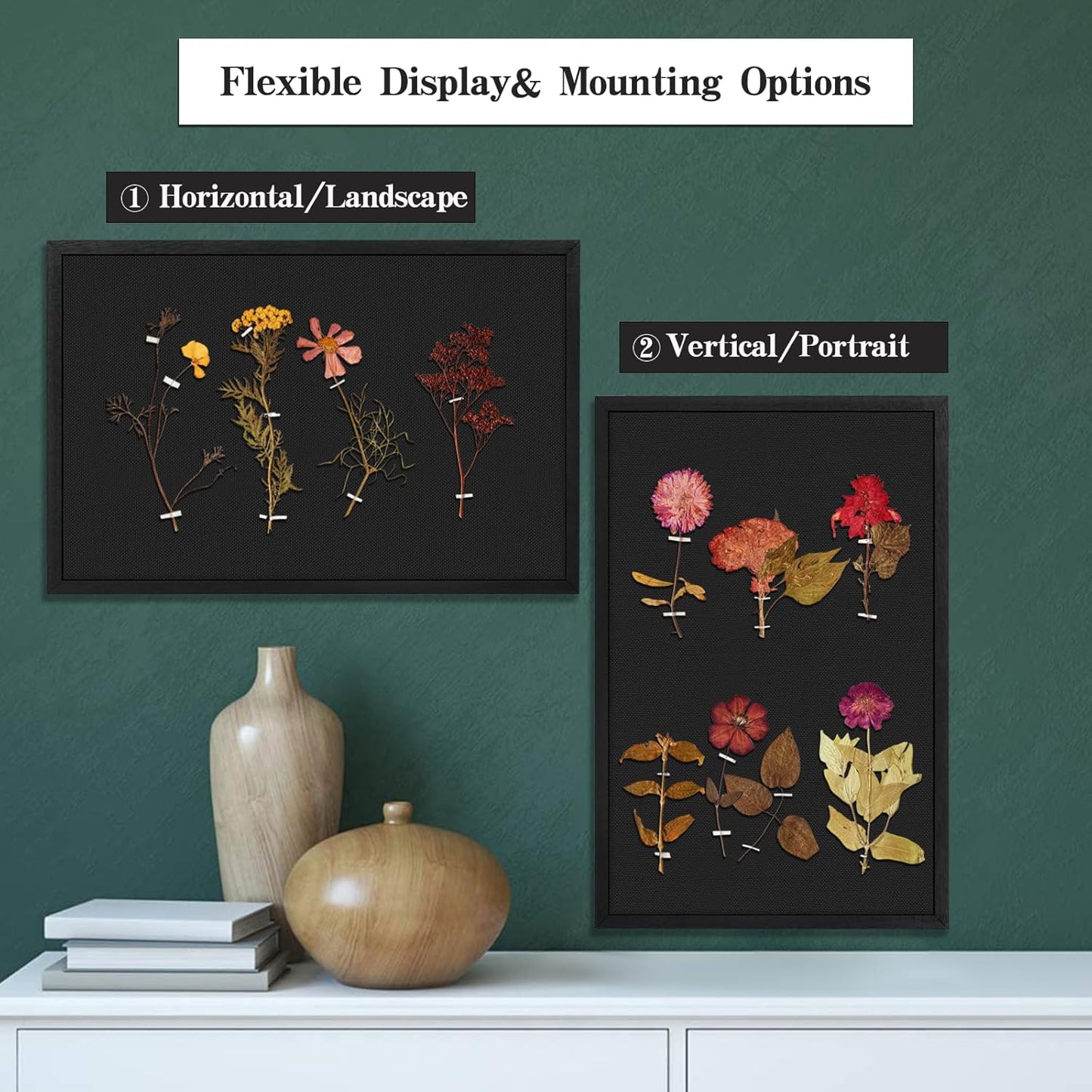Miratino Large Bulletin Board, 23 "x17 Black Cork Boards for Walls with Frame, Pin Display Board Vision Board for Home School Office Decor