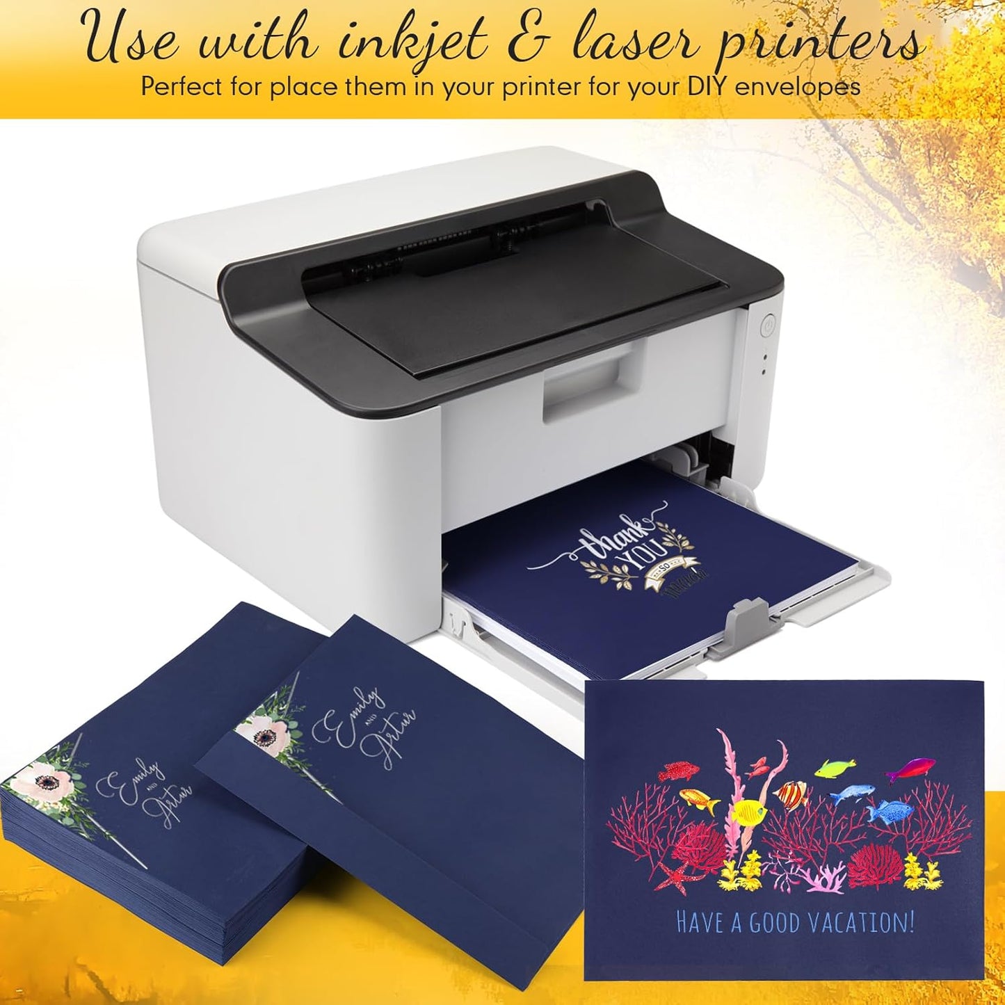 Crtiin 100 Pcs 9 x 12 Open End Booklet Envelopes 80 lb 120gsm Catalog Envelopes with Closure for Mailing Catalog Financial Document Magazine Pamphlet Business(Navy)