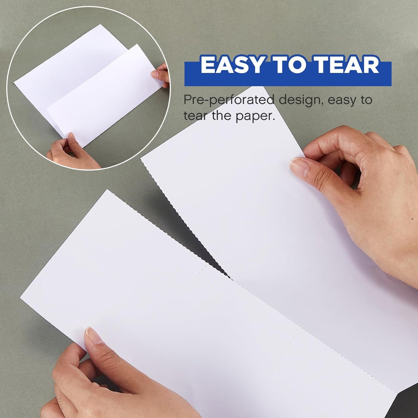 Lincia 200 Sheets 8-1/2" x 11" Blank Perforated Business Cards 8 up Per Page Thickness of 203 Gsm Compatible with Laser Ink Jet Printer White Perforated Paper Cardstock (1600 Cards - 100# Tag)