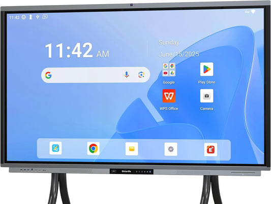 Shiarffe R9 4K 75" Smart Board, Flagship CPU 16 GB RAM + 256 GB ROM, Compatible with Google Play Store, OTA Software Updates, Smartboard for Classroom Office Hybrid Work