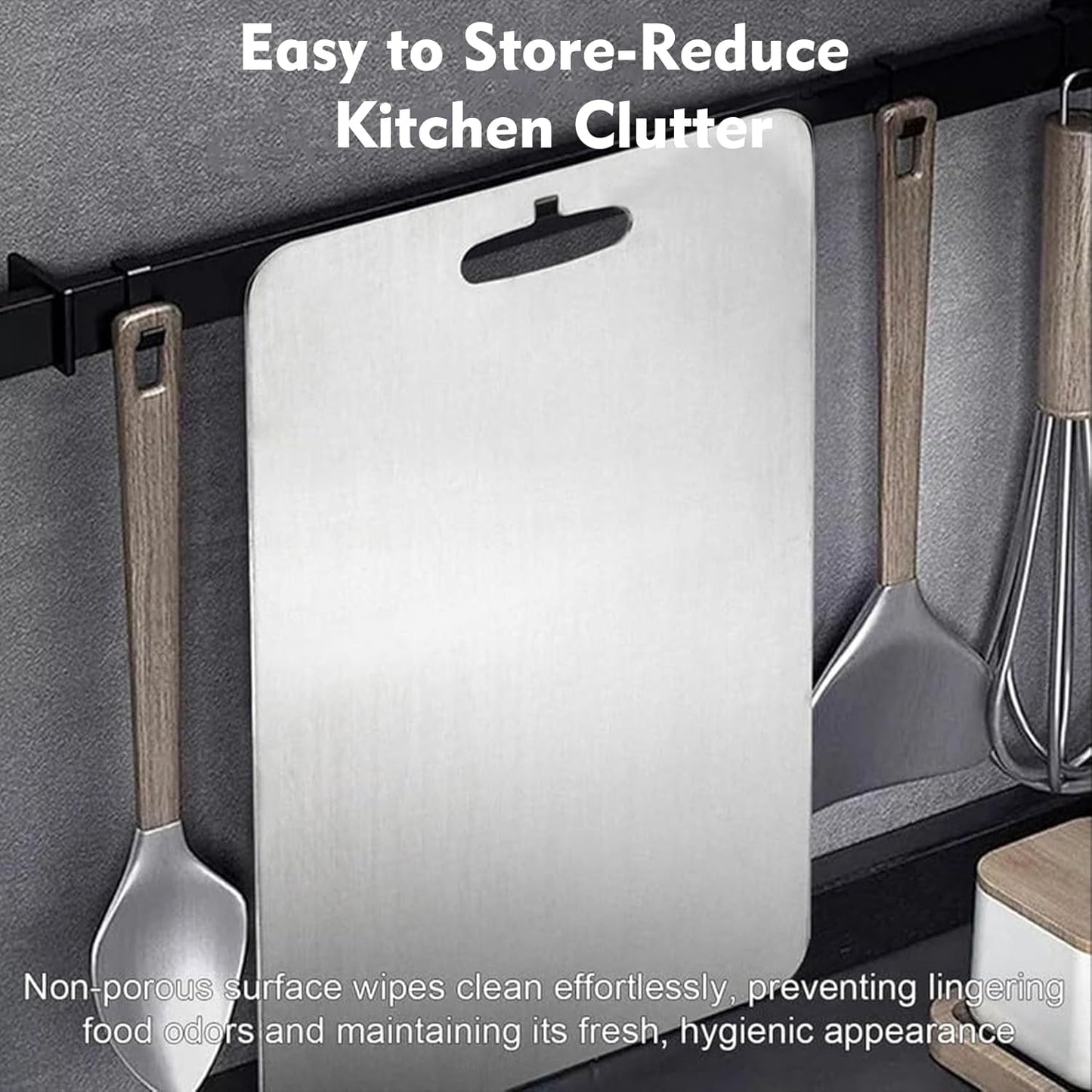 Titanium Cutting Board - 1 pack Titanium Cutting Boards for Kitchen,Double Sided Titanium Cutting Mat（17.91 * 11.81in）
