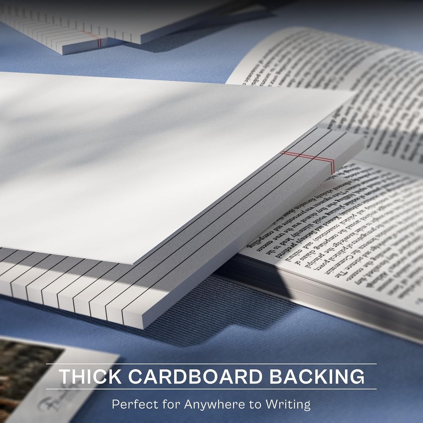 24 Pack White Note Pads 8.5x11, Wide Ruled Legal Pads 8.5 x 11 Writing Pad, Micro Perforated Notepad 8.5'' x 11'' Lined Paper Pads, Thickness Paper with Strong Cardboard, 30 Sheets per Pad