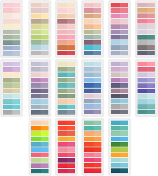 3200pcs Book Tabs for Annotating -Sticky Tabs Clear Sticky Notes Book Annotating Tabs Morandi Page Markers Page Tabs for Notebooks Multi Colored Writable Book Marks for Reading Flags Strip